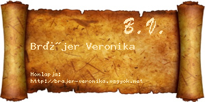 Brájer Veronika névjegykártya